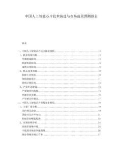 中國(guó)人工智能芯片技術(shù)演進(jìn)與市場(chǎng)前景預(yù)測(cè)報(bào)告