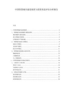 中國(guó)智慧城市建設(shè)現(xiàn)狀與投資效益評(píng)估分析報(bào)告