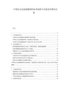 中國動(dòng)力電池隔膜材料技術(shù)創(chuàng)新與市場競爭格局分析