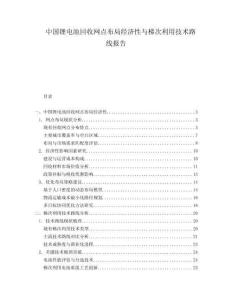 中國(guó)鋰電池回收網(wǎng)點(diǎn)布局經(jīng)濟(jì)性與梯次利用技術(shù)路線報(bào)告