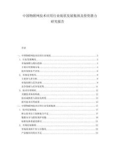 中國物聯(lián)網(wǎng)技術(shù)應(yīng)用行業(yè)現(xiàn)狀發(fā)展瓶頸及投資潛力研究報告