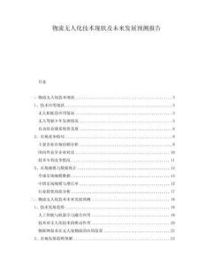 物流無人化技術(shù)現(xiàn)狀及未來發(fā)展預(yù)測報(bào)告