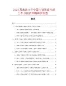 2025及未來5年中國內飾改裝市場分析及投資策略研究報告