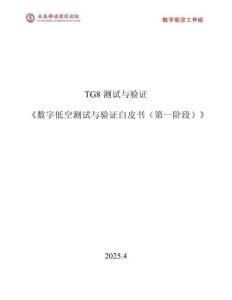 2025數(shù)字低空測(cè)試與驗(yàn)證白皮書