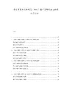 全球多服務(wù)業(yè)務(wù)網(wǎng)關(guān)（MSBG）技術(shù)發(fā)展動態(tài)與商業(yè)機(jī)會分析