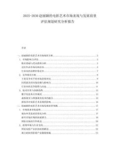 2025-2030趙麗穎的電影藝術市場表現(xiàn)與發(fā)展前景評估規(guī)劃研究分析報告