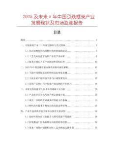 2025及未來5年中國引線框架產(chǎn)業(yè)發(fā)展現(xiàn)狀及市場監(jiān)測報(bào)告