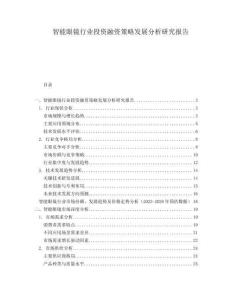 智能眼鏡行業(yè)投資融資策略發(fā)展分析研究報(bào)告
