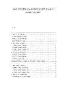 2025-2030鷹嘴豆行業(yè)市場需求挖掘及市場發(fā)展與企業(yè)成長研究報告