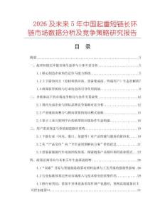 2026及未來5年中國起重短鏈長環(huán)鏈市場數(shù)據(jù)分析及競爭策略研究報告