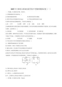 2025年吉林師范大學附屬實驗學校中考物理模擬試卷(一)
