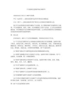 個(gè)人隱私信息保護(hù)協(xié)議2025年