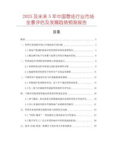 2025及未來5年中國管坯行業市場全景評估及發展趨勢預測報告