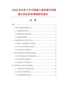 2026及未來5年中國接入服務器市場數據分析及競爭策略研究報告