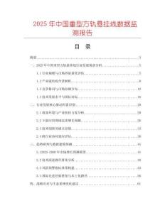 2025年中國(guó)重型方軌懸掛線數(shù)據(jù)監(jiān)測(cè)報(bào)告