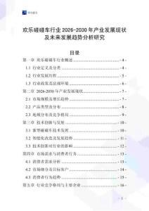 歡樂碰碰車行業2026-2030年產業發展現狀及未來發展趨勢分析研究