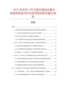 2025及未來5年中國非晶納米晶未來趨勢預測分析及投資規劃研究建議報告