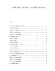 中國區(qū)塊鏈技術(shù)商業(yè)化應(yīng)用與投資價(jià)值評(píng)估報(bào)告