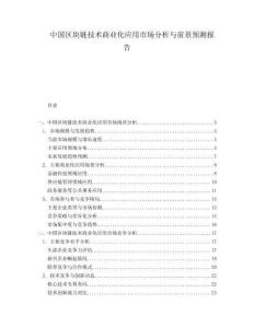 中國區(qū)塊鏈技術(shù)商業(yè)化應(yīng)用市場(chǎng)分析與前景預(yù)測(cè)報(bào)告