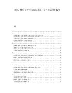 2025-2030拉普拉塔瀑布景觀開發(fā)與生態(tài)保護(hù)投資