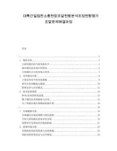 대륙간밀접한소통현장조달현황분석조정현황평가조달문제해결과정