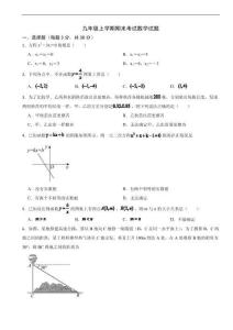 湖南省岳陽市平江縣2025年九年級上學期期末考試數學試題附答案