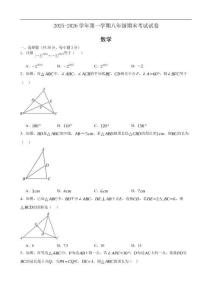 甘肅省武威市涼州區吳家井中學、下雙中學2025-2026學年上學期八年級期末考試數學試卷（含答案）