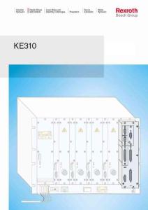 Rexroth力士樂KE310使用手冊
