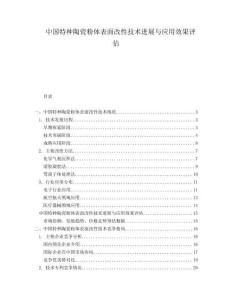中國(guó)特種陶瓷粉體表面改性技術(shù)進(jìn)展與應(yīng)用效果評(píng)估
