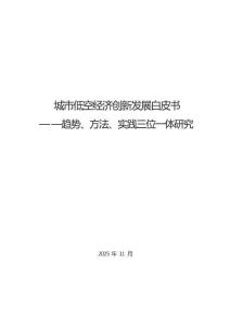 城市低空經濟創新發展白皮書-