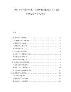 2025-2030硅材料生產(chǎn)行業(yè)專利保護(hù)分析及產(chǎn)能布局規(guī)劃分析研究報(bào)告