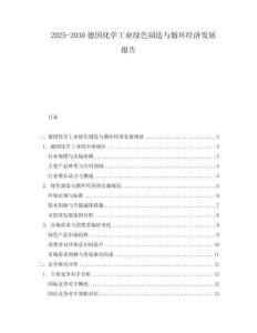 2025-2030德國(guó)化學(xué)工業(yè)綠色制造與循環(huán)經(jīng)濟(jì)發(fā)展報(bào)告