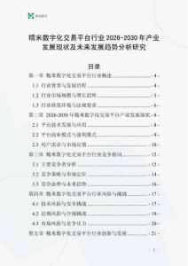 糯米數字化交易平臺行業(yè)2026-2030年產業(yè)發(fā)展現狀及未來發(fā)展趨勢分析研究