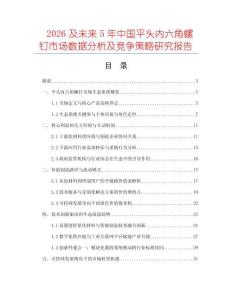 2026及未來5年中國平頭內六角螺釘市場數(shù)據(jù)分析及競爭策略研究報告