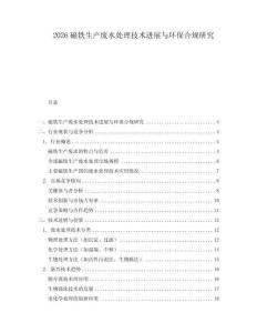 2026磁鐵生產廢水處理技術進展與環保合規研究