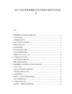 2025-2030眼鏡佩戴矯正技術領域市場研究分析報告