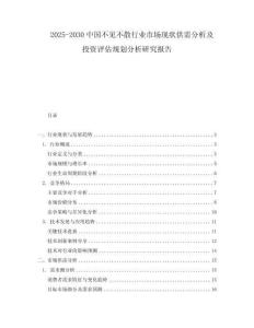 2025-2030中國不見不散行業市場現狀供需分析及投資評估規劃分析研究報告