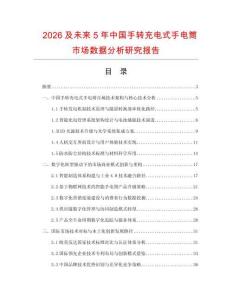 2026及未來5年中國手轉(zhuǎn)充電式手電筒市場數(shù)據(jù)分析研究報告
