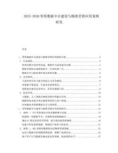 2025-2030零售數(shù)據(jù)中臺(tái)建設(shè)與精準(zhǔn)營(yíng)銷應(yīng)用案例研究