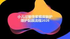 小儿过敏性紫癜皮肤护理护黏膜流程2026