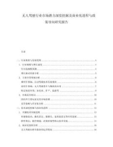 無人駕駛行業(yè)市場潛力深度挖掘及商業(yè)化進(jìn)程與政策導(dǎo)向研究報告