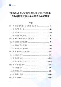 銅箔超高速分切與復卷行業(yè)2026-2030年產業(yè)發(fā)展現(xiàn)狀及未來發(fā)展趨勢分析研究