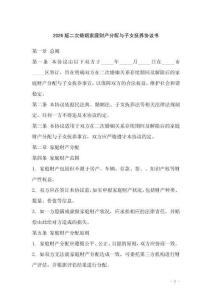 2026版二次婚姻家庭財產分配與子女撫養協議書