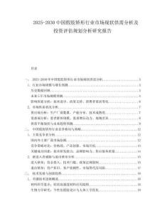 2025-2030中国假肢矫形行业市场现状供需分析及投资评估规划分析研究报告