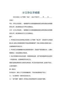 分立協議詳細版