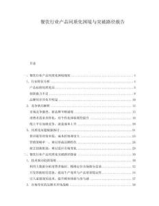 餐飲行業產品同質化困境與突破路徑報告