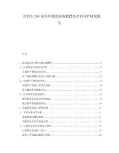 津巴布韋礦業供應鏈發展現狀投資評估分析研究報告