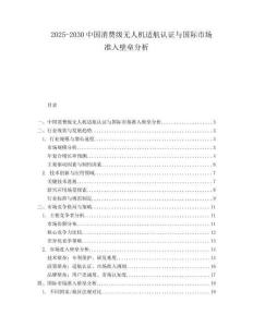 2025-2030中國消費級無人機適航認證與國際市場準入壁壘分析