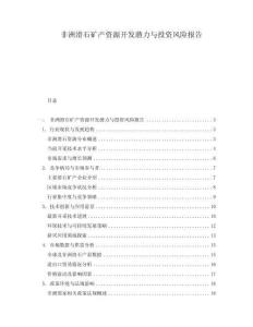 非洲滑石礦產資源開發潛力與投資風險報告