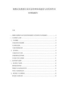 便攜式電纜剪行業(yè)應(yīng)急管理體系建設(shè)與突發(fā)事件應(yīng)對預(yù)案報告